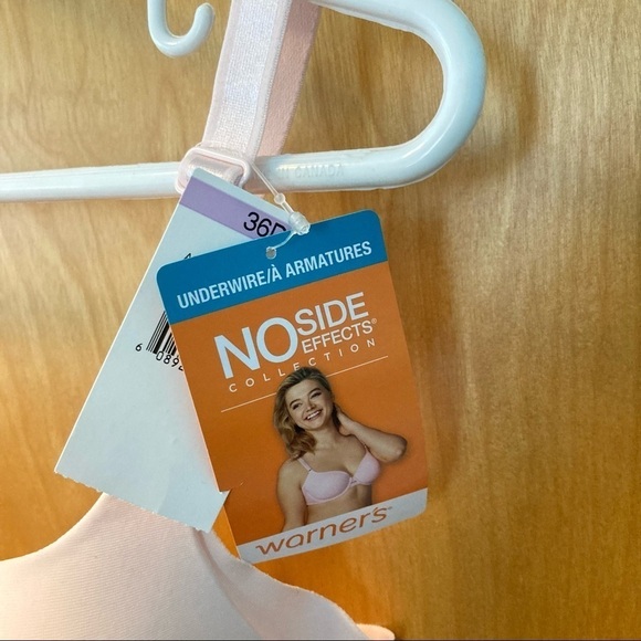 WARNER’S Sz 36D No Side Effects Underwire Bra in  Light Pink - Picture 3 of 6